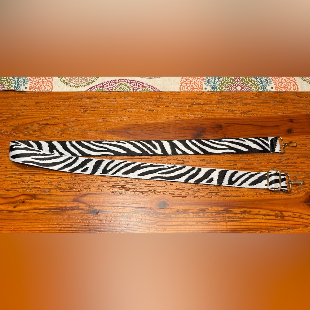 Zebra Stripe Pattern Bag Strap - New - image 4